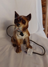 Hund Boxer Rauchverzehrer elektrisch Glasaugen alt Grösse ca.21 cm