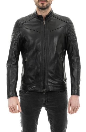 Herren bikerjacke echtleder - herren,