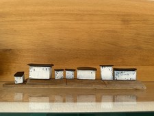 7x kleine Häuser auf Treibholz Holzskulptur Holzdeko Handarbeit handmade