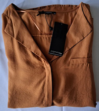NEU! Comma Bluse Gr. 40 curry,  57% Modal - NP 59,99€