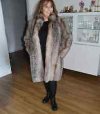 PELZ PELZMANTEL ECHTES SKANDINABIEN SILBERFUCHS KRISTAL LUXUS FUCHS COAT SILBER