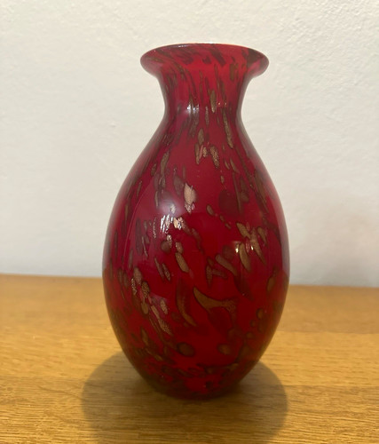 Murano glasvase rot - murano,