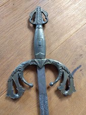 Schwert Replika, Keltischer Kreuzgriff,  Ziselierung -- LARP Mittelalter