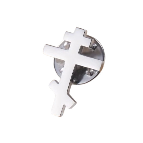 Orthodox cross pin silver - orthodox,