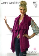 Stylecraft Strickmuster - Luxus Wolle Reich DK Garn - WESTE - 8557