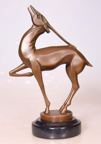 Bronzefigur antilope reh - bronzefigur,