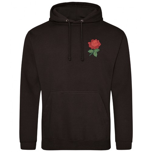 Bestickter hoodie england rose - hoodie,
