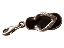 Thomas Sabo Damen Charm Anhänger Flip Flop Strass Silber 925