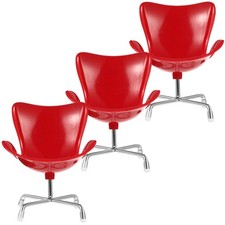 3pcs Mini Stuhl Ornamente Miniatur Egg Chair Model Mini House Sessel