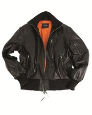 Lederjacke flieger schwarz - bw,