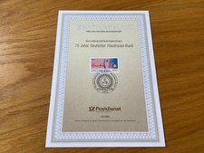 Ersttagsblatt "Sonderpostwertzeichen 75 Jahre Deutscher Hausfrauen-Bund“