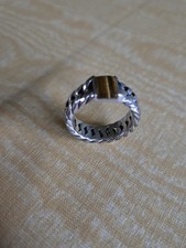 Buddha to Buddha Ring Chain Sterlingsilber  Größe 20 Tigerauge unisex Neu 