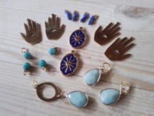 Charms 17 teilig Edelstahl Halbedelstein Emaille neu