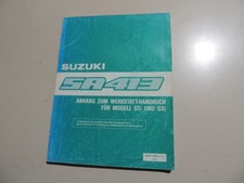 07.1986 Ergänzungs - Werkstatthandbuch Suzuki Swift SA413 GTi GXi