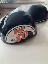 Motorrad Helme Halbschale 2 Stück Jethelm Oldtimer Louis XL Doppelpack Matt / 70