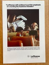 Lufthansa Senator Service Original 1982 Vintage Advert Werbung Reklame