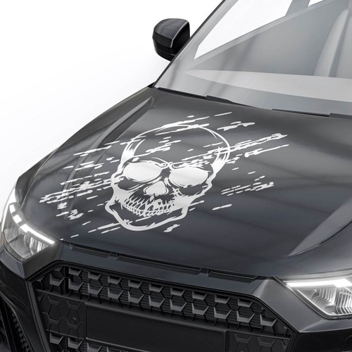 Aufkleber grunge totenkopf - aufkleber,