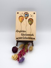 Handgemachte Holzkarte, perfektes Geldgeschenk, Geschenkkarte zum Geburtstag
