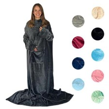 Arne Luend Kuscheldecke mit Ärmeln TV-Decke Wohndecke Ärmeldecke mit Tasche