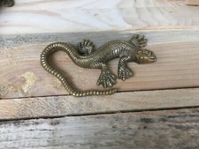 Salamander Gecko 14cm Echse Alu Gold Garten u. Home Figur Deko