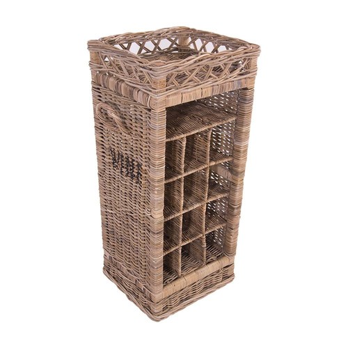 Weinregal wine aus rattan - weinregal,