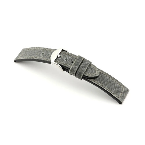 Uhrenarmband grau canvas - in,