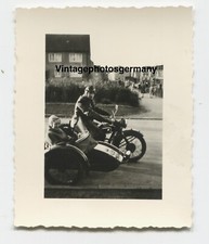 Z938 Foto 30er Jahre Motorrad Krad Oldtimer Beiwagen Gespann