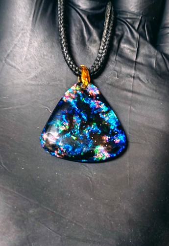 Künstlischer opal anhänger - künstlischer-opal,