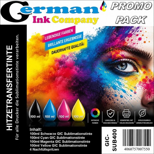Sublimationstinte gic 100ml - sublimationstinte, 4x