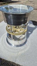 Custom Rim Table - Rennsport Felgen Tisch -freshly fully renovated, safety glass