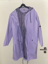 LOOKS by Wolfgang Joop Damen Regenjacke Lila Gr. 48/50 Kapuze Polyurethan