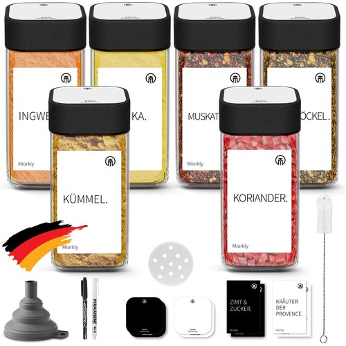 Gewürzgläser set edelstahl - set,