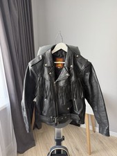 Vintage leder fransen biker - fransen,