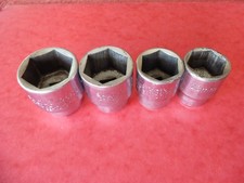 4 Stück SALTUS 1/2" Steckschlüsseleinsätze Nr. 5201, 6-Kant, 23/24/27/30mm Nuss