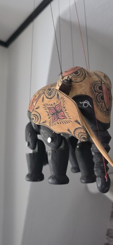 Vintage elefanten marionette - elefanten,