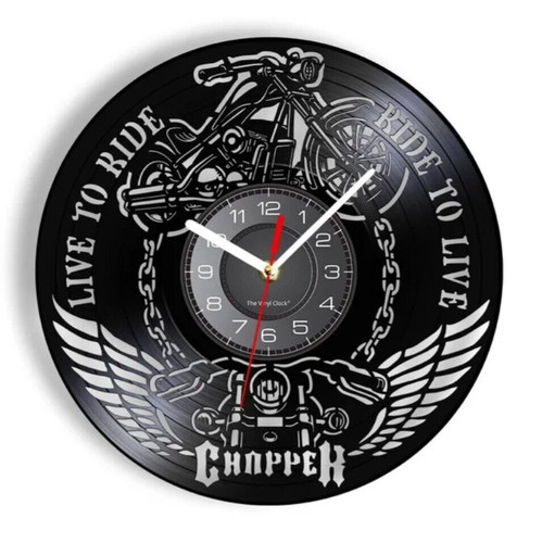 Schallplatten wanduhr aus - schallplatten,