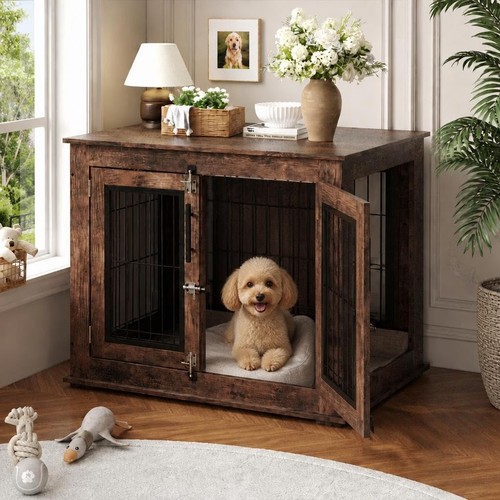 80x60x66cm hundekäfig holz - hundekäfig,