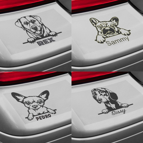 Aufkleber hund personalisiert - aufkleber,
