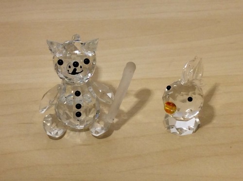 Figur katze kristall glas und - figur,