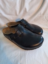 Birkenstock Herren Bosten Gr. 44 Schwarz Weite Normal Leder Wie Neu