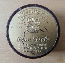 Dose Pelikan Günther Wagner Bakelit, Eisele Schwäbisch Gmünd Werbung Reklame 