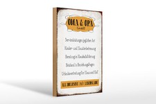 Holzschild Spruch 20x30 cm Oma