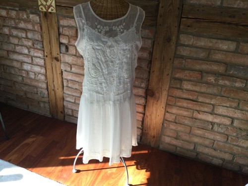 Kleid mango bestickt - kleid,