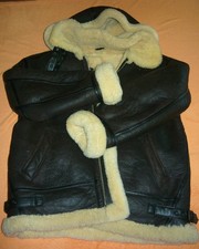 USAF G-8 U.S.A. Bomber Piloten Jacke XXL 2XL Echtleder Schaffell Vintage