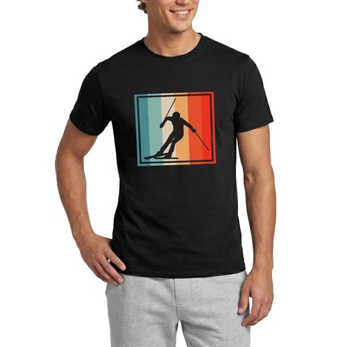 Vintage ski design retro - vintage,