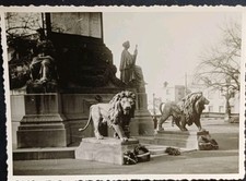 Brüssel Grabmal des unbekannten Soldaten Löwe Löwen Skulptur Plastik Altes Foto 