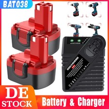 BAT038 14,4V 5Ah Akku/Ladegerät Für Bosch BAT140 2607335263 GSB GSR PSR VE2 NiMh