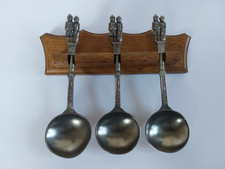 3 Vintage Zinnlöffel mit