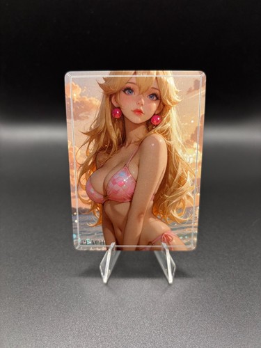 Peach mario waifu card tcg - waifu,