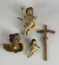 Konvolut farbige Engel Holz